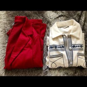 Bundle: Red Blazer and ASOS sweater